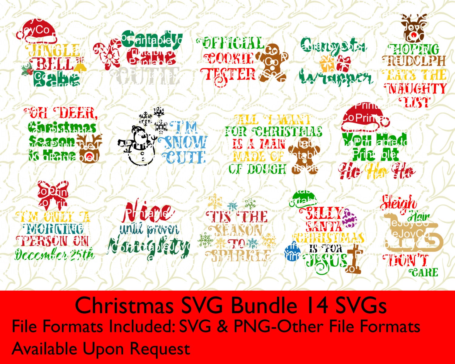 Download Christmas SVG Bundle SVG and PNG files for Cutting Machines | Etsy