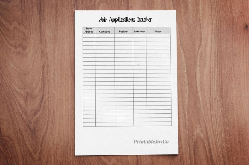 Job Application Tracker Job Search Organizer A5 Planner Etsy