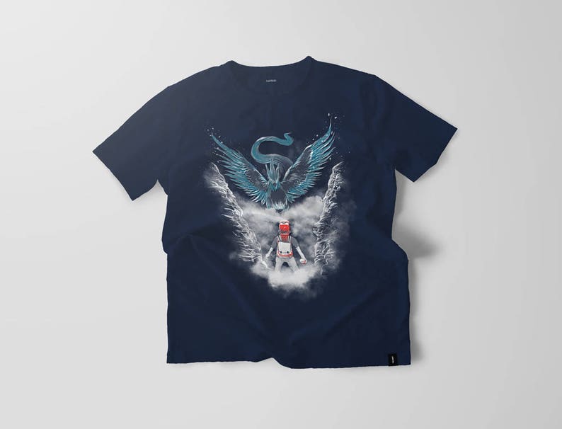 Legendario Camiseta Camisa Ave Go Azul Equipo Articuno Encuentro De T Pokemon Ellygeh Mística K1lFc3TJu