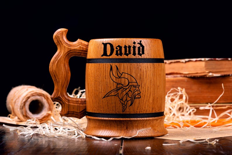 GROOMSMEN GIFTS Personalized Wooden Beer Mug Best Man Gift Ideas Groomsmen Proposal Gift from Bride