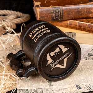 Jarras de cerveza grabadas, tazas grabadas personalizadas, tazas grabadas, jarras grabadas, tazas con texto personalizado, tazas personalizables, tazas con logotipo personalizado, propuesta de padrinos de boda