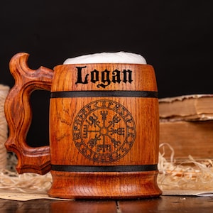GROOMSMEN GIFTS Personalized Wooden Beer Mug Best Man Gift Ideas Groomsmen Proposal Gift from Bride