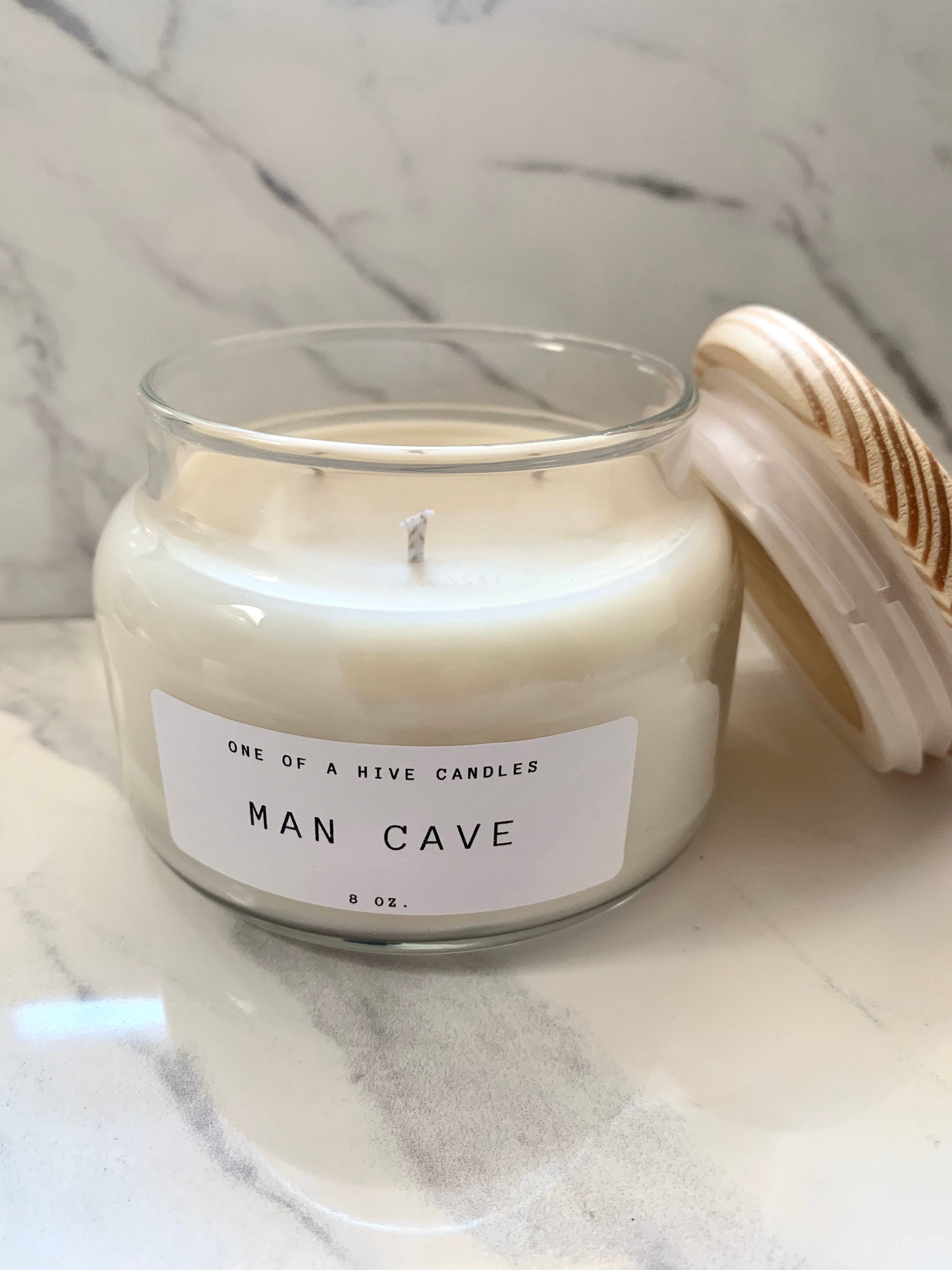 Man Cave Large 3 Wick Candle Blend of Beeswax Coconut Wax Etsy