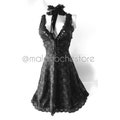 Dress & Collar Gardenia, gothic dress, lace dress, Skater Dress, victorian dress, vicotian clothing, gothic, dark, Goth, lace necklace product logo