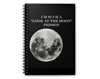 Spiral Notebook - Ruled Line, journal, notebook journal, Gothic notebook, Moon notebook, home gothic, goth, Moon notebook, Moon journal