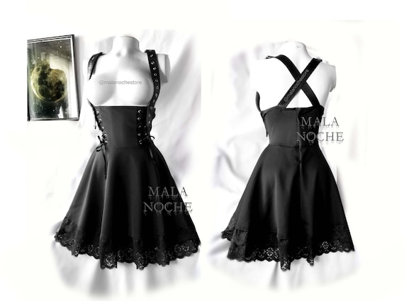 Dress Barbara Black Dress Vegan Leather Dress Gothic Dark Dress Vegan Leather Skirt Goth Dress Witch Skirt Victorian Dress Etsy