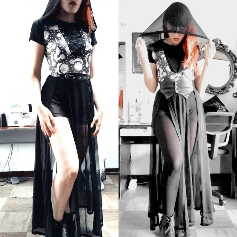 Maxi Dress Mystic Dress Mesh Long Dress Black Long Dress - Etsy