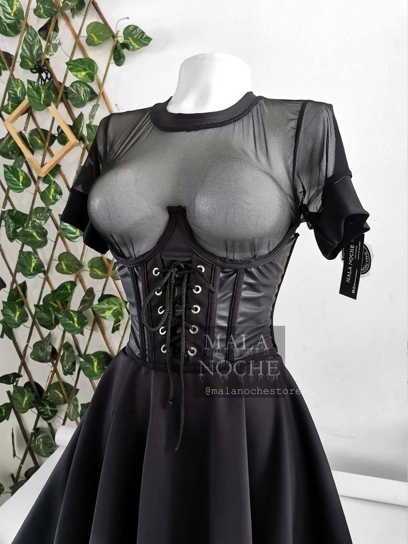Goth Faux Leather Garter Belts Two Piece Set main image 1
