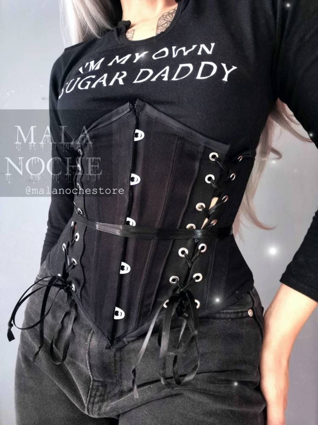 Corset Lilibeth, Underbust Corset, Corsé, Corset, Women Corset, Black