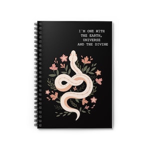 Spiral Notebook - Ruled Line, journal, notebook journal, Gothic notebook snake notebook, home gothic, goth, dark, snake