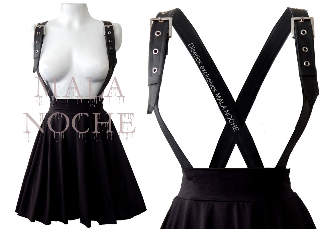 Goth Skirt Gretel Skirt Black Dress Vegan Leather Dress Etsy