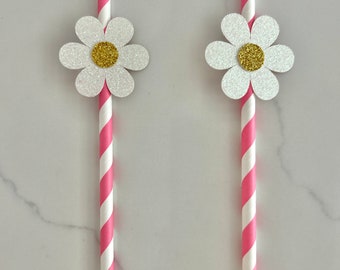 Daisy Straws, Daisy Party, Daisy Decorations, Two Groovy, Girls Birthday