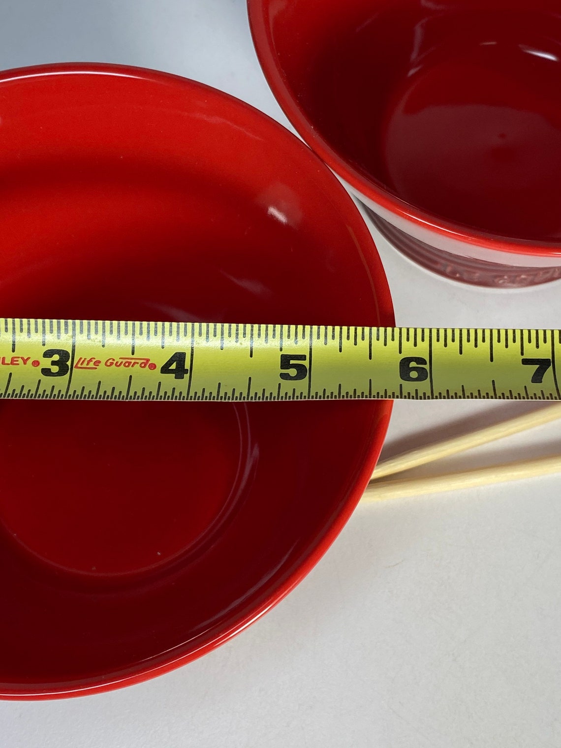 Set of 2 Le CREUSET Red Stoneware Kobe Noodle Bowl 600 ml Etsy