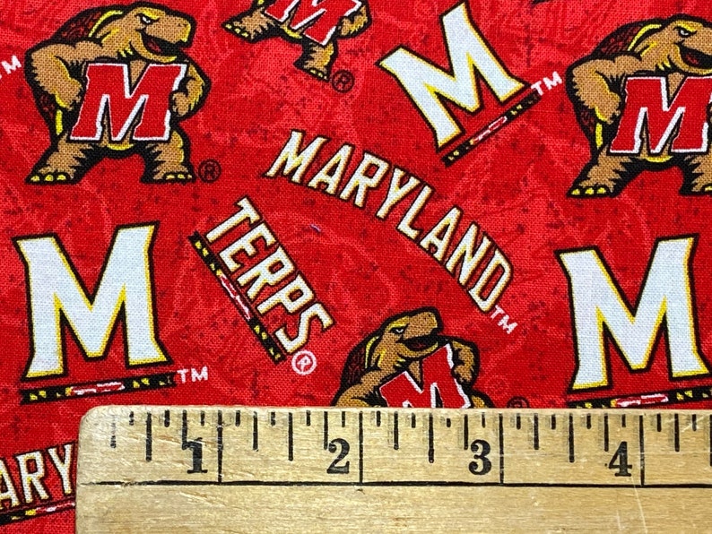 Sykel Enterprises-University Of Maryland Cotton Fabric Maryland Terps Tone On Tone Cotton Quilting Fabric 275190144616284161