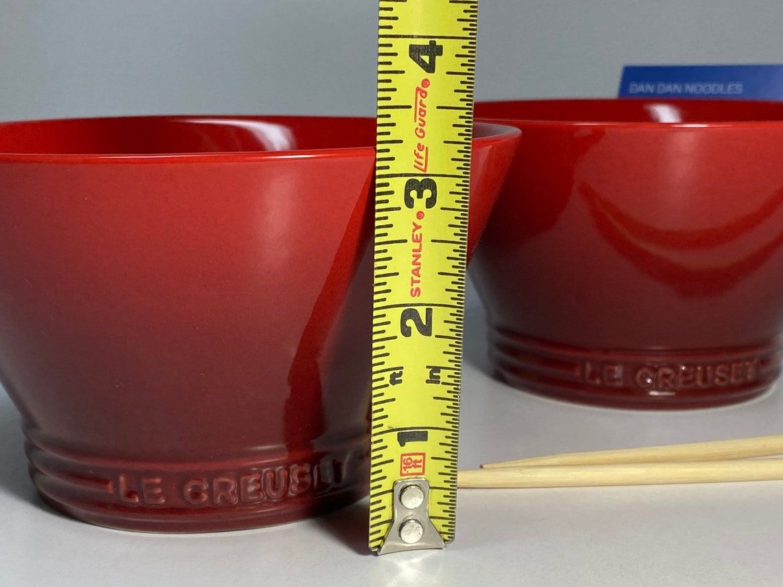 Set of 2 Le CREUSET Red Stoneware Kobe Noodle Bowl 600 ml Etsy