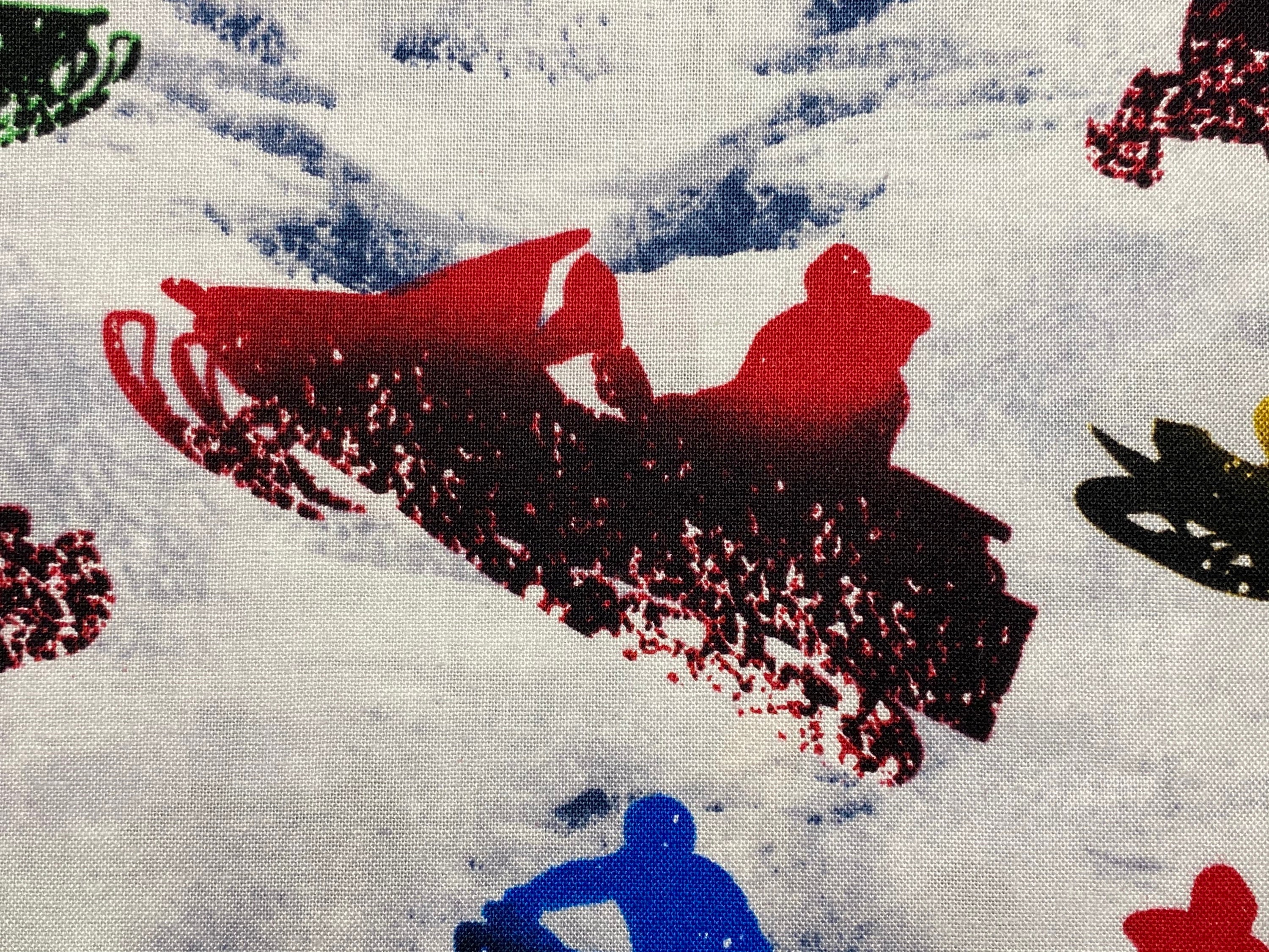 Snowmobile SkiDoo Winter Sport Cotton Quilt Mask Fabric 18 Etsy