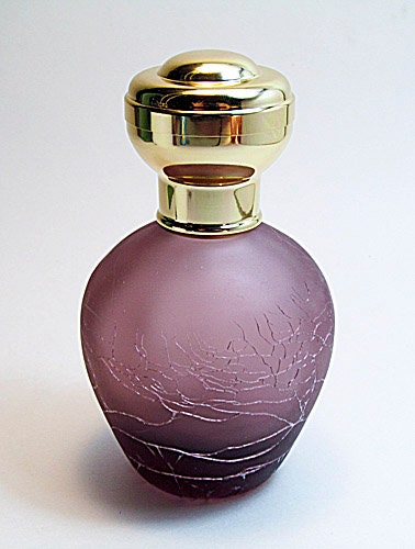 Bouteille Flacon parfum Autriche Collection verre dépoli violet
