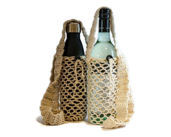 crochet bottle bag