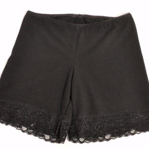 Slip shorts black modesty shorts anti-chafe knickers lace | Etsy