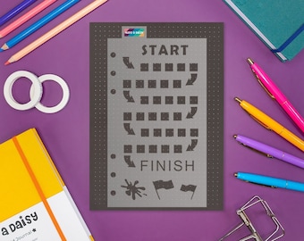 Goal Tracker – Start / Finish - A5 Journal / Planner Stencil