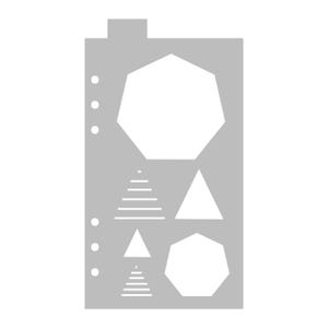 Heptagon Weekly Spread - Classic A5 Journal Stencil - Flexible Planner Stencil Template
