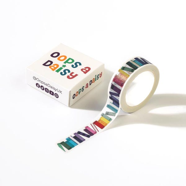 Rainbow Bookshelf - Book Washi Tape