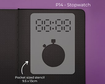 Stop Watch Exercise / Run Tracker - Pocket Size - Journal / Planner Stencil