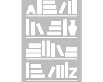 Estante de livros - Molde de caderno super fácil - B5 - Modelo de molde para layout de página inteira
