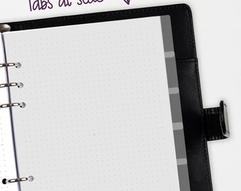 Divisori per planner con linguette laterali satinate a 6 scomparti (A5)