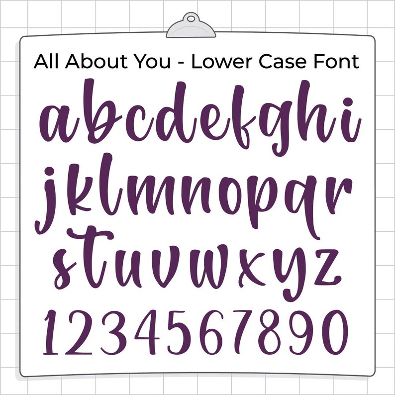 All About You Movie Font - Upper Case Lettering Stencil - Original - Etsy