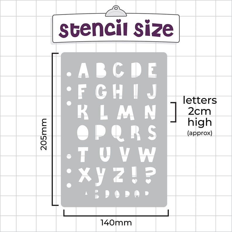 Cheri Font - Upper Case Lettering Stencil - Original - Etsy