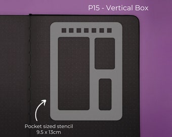 Vertical Week / Weekly spread - Pocket Size - Journal / Planner Stencil