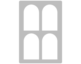Arcos Semanais - Estêncil Super Fácil para Diário - A5 - Modelo de Estêncil para Layout de Página Inteira