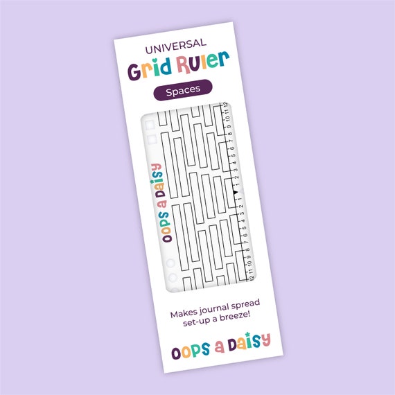 Universal Journal Grid Guide Ruler With Spaces 