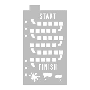 Goal Tracker - Start / Finish - Classic A5 Journal Stencil - Flexible Planner Stencil Template