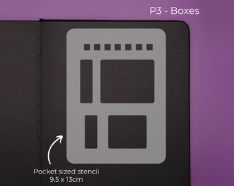 Boxes & Checklist - Pocket Size - Journal / Planner Stencil