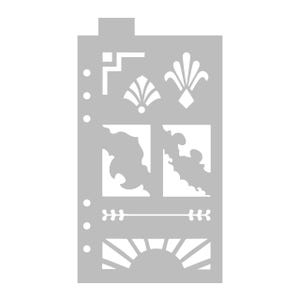 Art Deco Flourish - Classic A5 Journal Stencil - Flexible Planner Stencil Template