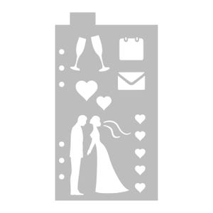 Wedding Planning / Engagement - Classic A5 Journal Stencil - Flexible Planner Stencil Template