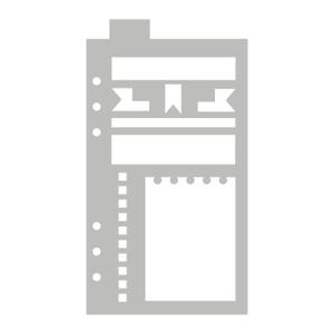 Vertical Weekly Spread - Classic A5 Journal Stencil - Flexible Planner Stencil Template