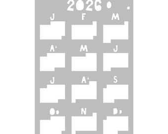 2026 Habit Tracker - Super Easy Journal Stencil - B5 - Full Page Layout Stencil Template