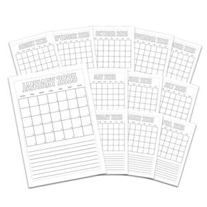 Distribuzione mensile (inizio lunedì) - Fogli adesivi super facili (A5) - Set da 12