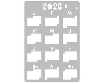 2026 Habit Tracker - Super Easy Journal Stencil - A5 - Full Page Layout Stencil Template