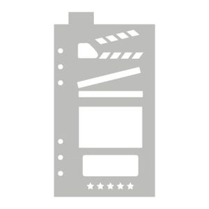 Movie Clapper Board - Classic A5 Journal Stencil - Flexible Planner Stencil Template