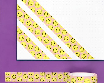 Happy Faces Washi Tape  - Smiley Face Journal/Planner Washi Tape