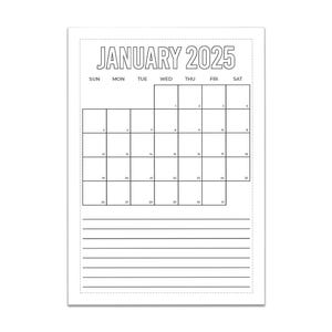 Monthly Spread (Sonntag Start) - Super Easy Sticker Sheets (A5)