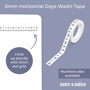 Horizontal Days - skinny washitape