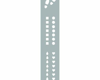 Step and Water Tracker - Lesezeichen Journal Stencil