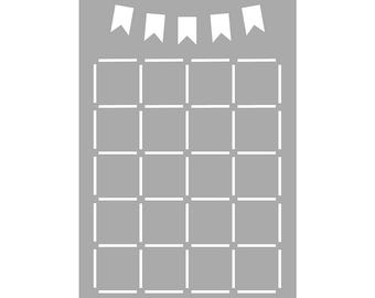 Monatliche Schablone - Super Easy Journal Stencil - A5 oder B5 - Flexible Planer Schablone