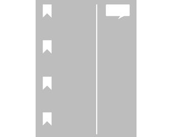 Weekly Goal Planner - Super Easy Journal Stencil - B5 - Full Page Layout Stencil Template