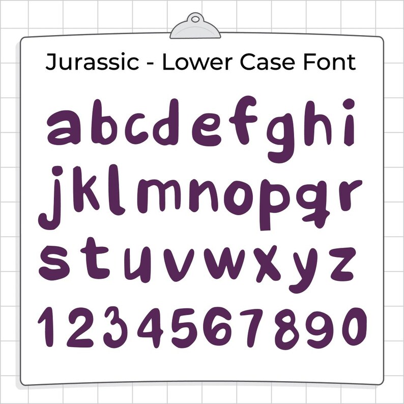 Jurassic Lettering Jurassic Font - Upper Case Lettering Stencil - Original - Etsy